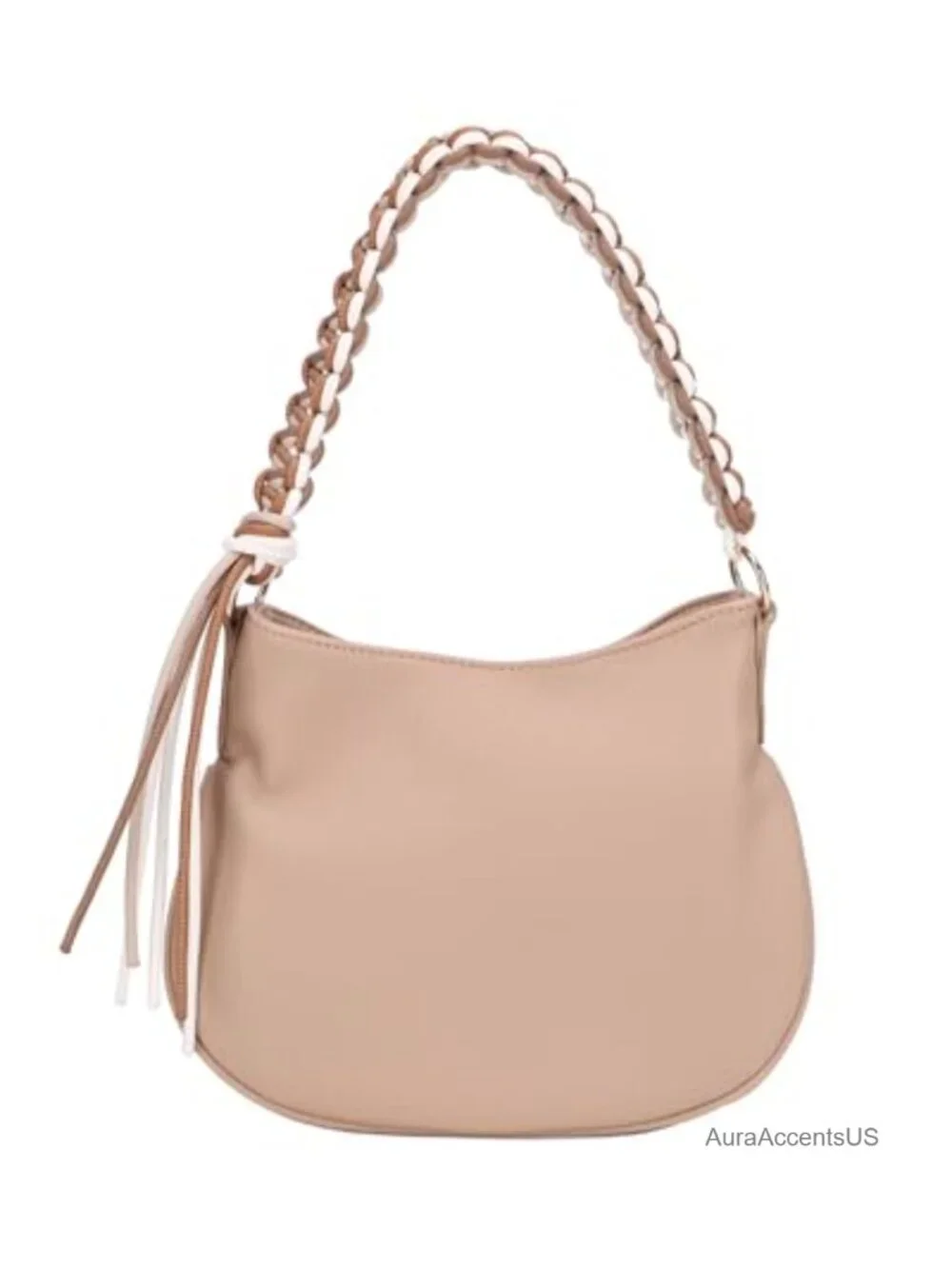 Women Small Hobo Shoulder Bag Crescent Vegan Leather Underarm Purse